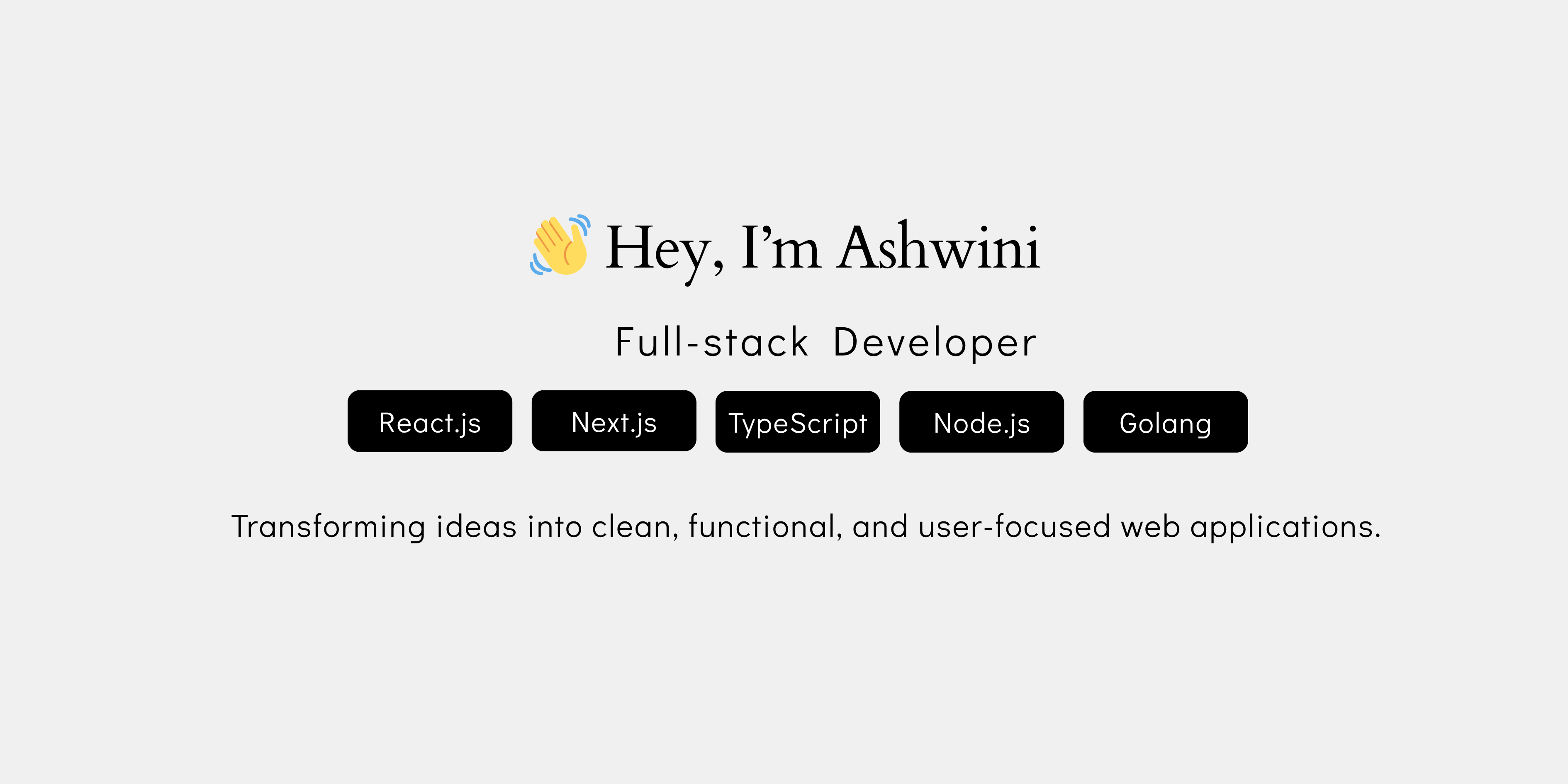 Ashwini Paraye - Fullstack Developer